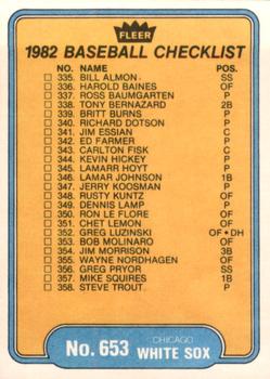 Checklist: Rangers / White Sox  baseball card collectible - Main Image 2