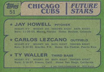 Cubs Future Stars (Jay Howell / Carlos Lezcano / Ty Waller)  baseball card collectible - Main Image 2