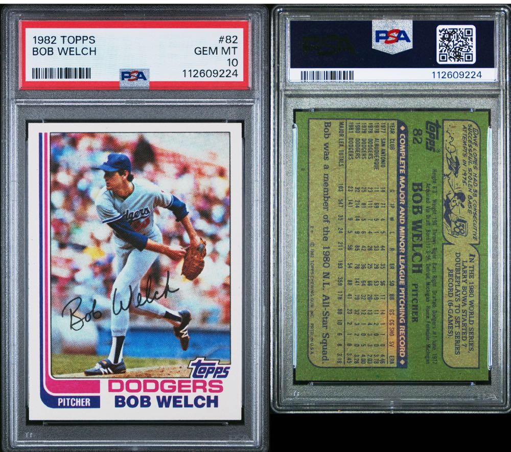 Bob Welch  baseball card collectible - Main Image 3