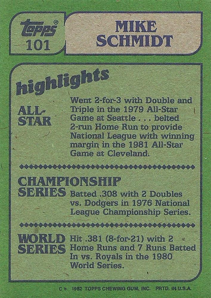 Mike Schmidt  baseball card collectible - Main Image 2
