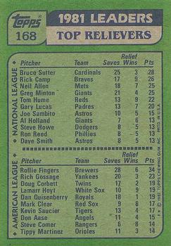 ’81 Leading Relievers (Bruce Sutter / Rollie Fingers)  baseball card collectible - Main Image 2