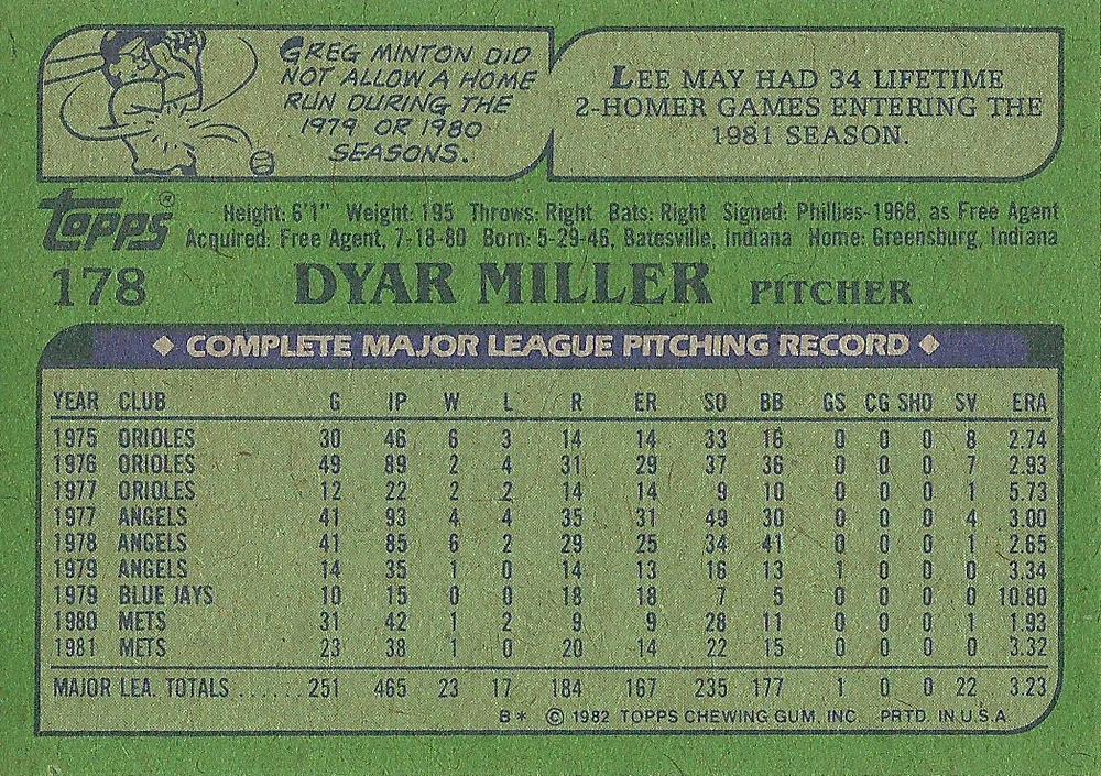 Dyar Miller  baseball card collectible - Main Image 2