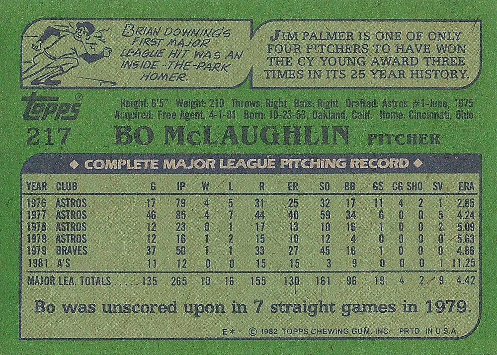 Bo McLaughlin  baseball card collectible - Main Image 2