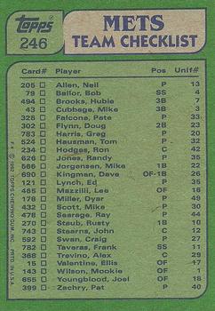 Mets Leaders / Checklist (Hubie Brooks / Mike Scott)  baseball card collectible - Main Image 2