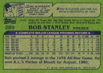 Bob Stanley  baseball card collectible - Main Image 2