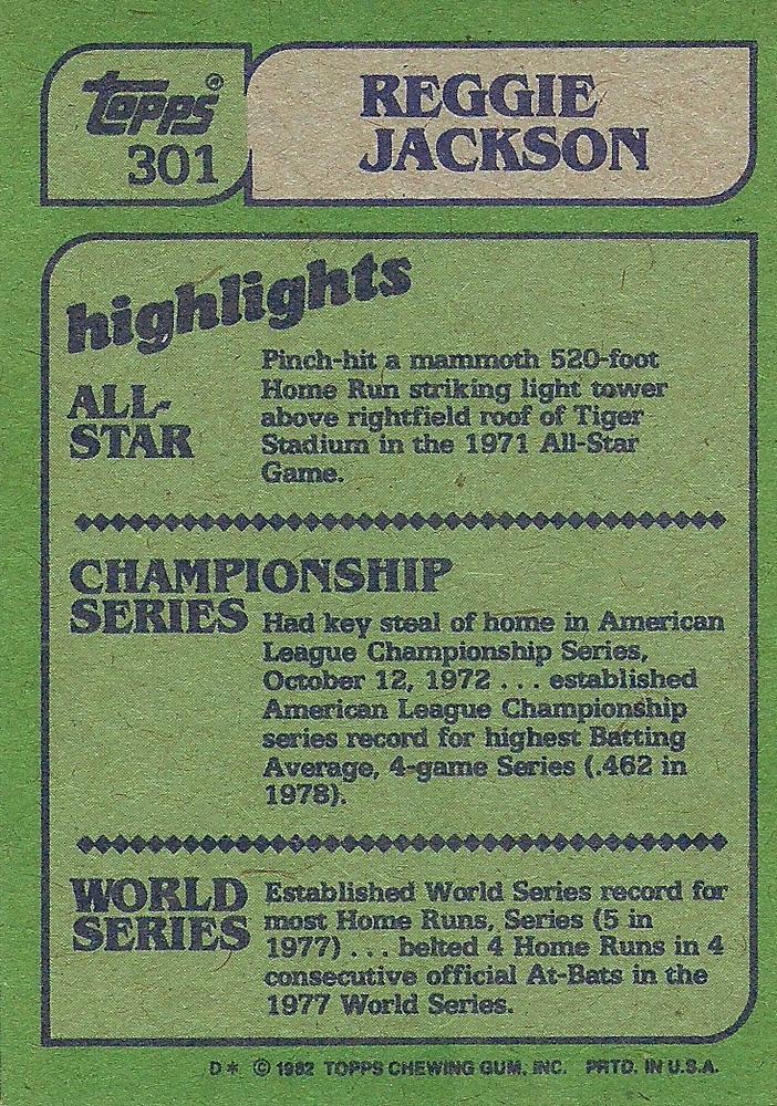 Reggie Jackson  baseball card collectible - Main Image 2