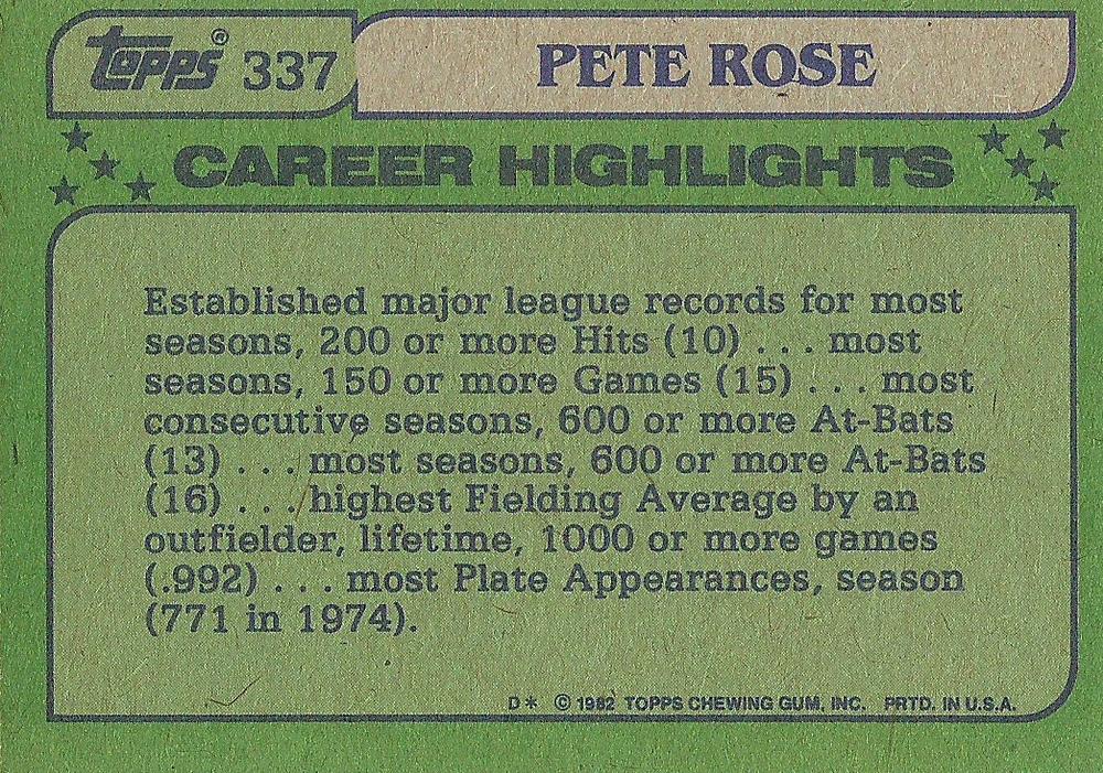 Pete Rose  baseball card collectible - Main Image 2