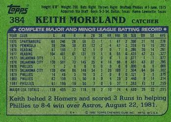 Keith Moreland  baseball card collectible - Main Image 2