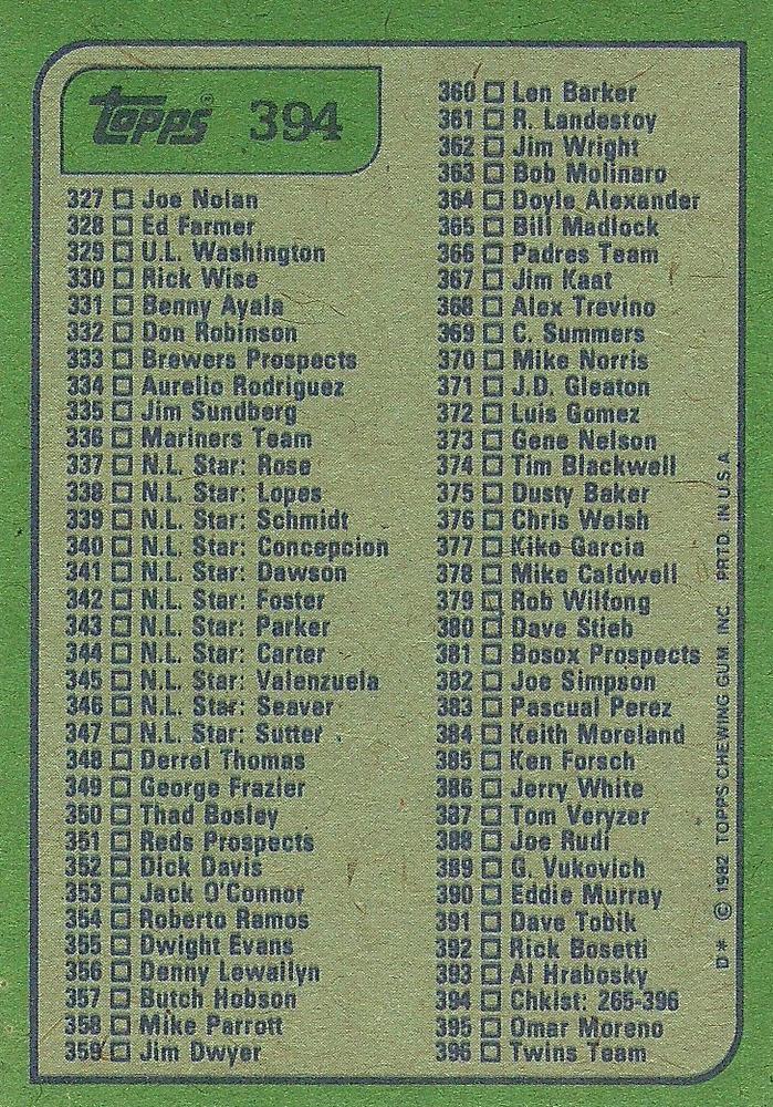 Checklist: 265-396  baseball card collectible - Main Image 2