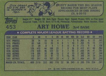 Art Howe  baseball card collectible - Main Image 2