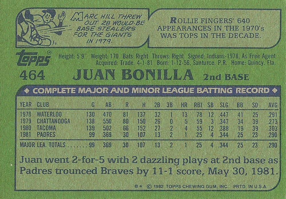 Juan Bonilla  baseball card collectible - Main Image 2