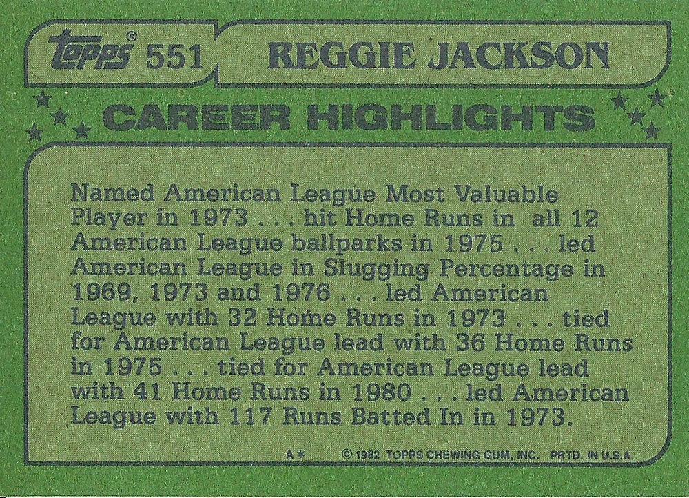 Reggie Jackson  baseball card collectible - Main Image 2