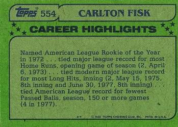 Carlton Fisk  baseball card collectible - Main Image 2