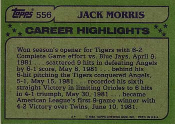 Jack Morris  baseball card collectible - Main Image 2