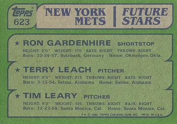 Mets Future Stars (Ron Gardenhire / Terry Leach / Tim Leary)  baseball card collectible - Main Image 2