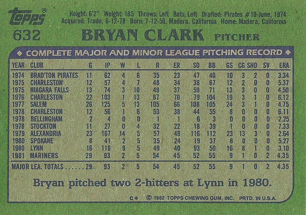 Bryan Clark  baseball card collectible - Main Image 2