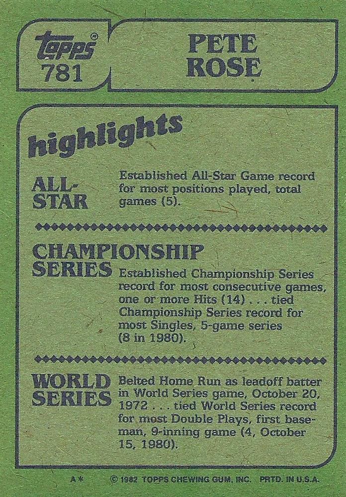 Pete Rose  baseball card collectible - Main Image 2