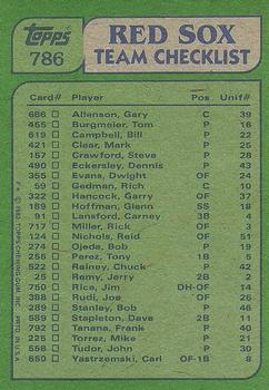 Red Sox Leaders / Checklist (Carney Lansford / Mike Torrez)  baseball card collectible - Main Image 2