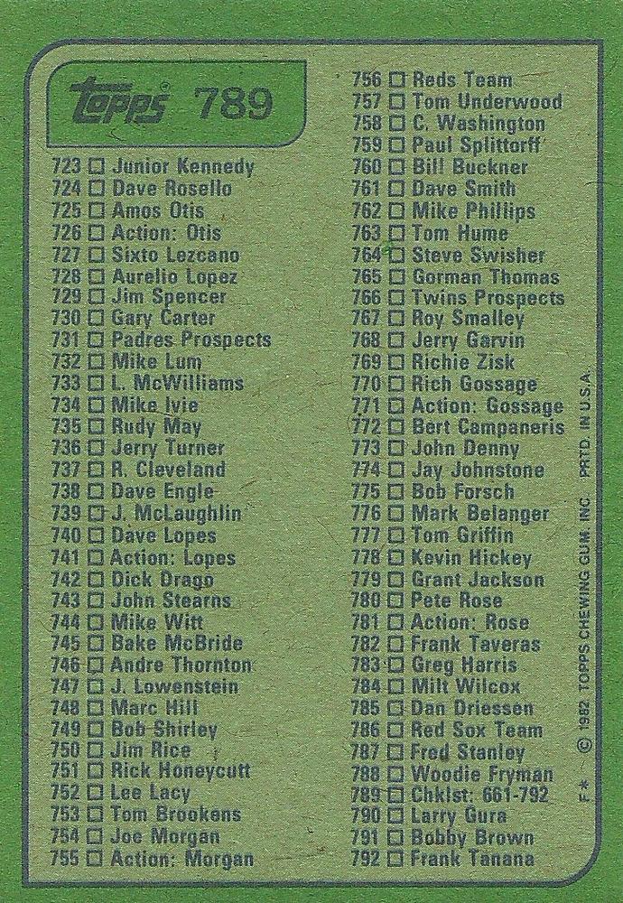 Checklist: 661-792  baseball card collectible - Main Image 2