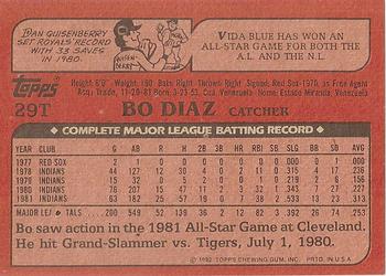 Bo Diaz  baseball card collectible - Main Image 2