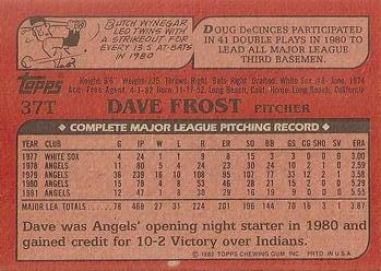 Dave Frost  baseball card collectible - Main Image 2