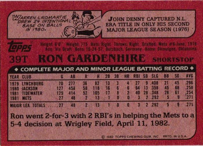 Ron Gardenhire  baseball card collectible - Main Image 2