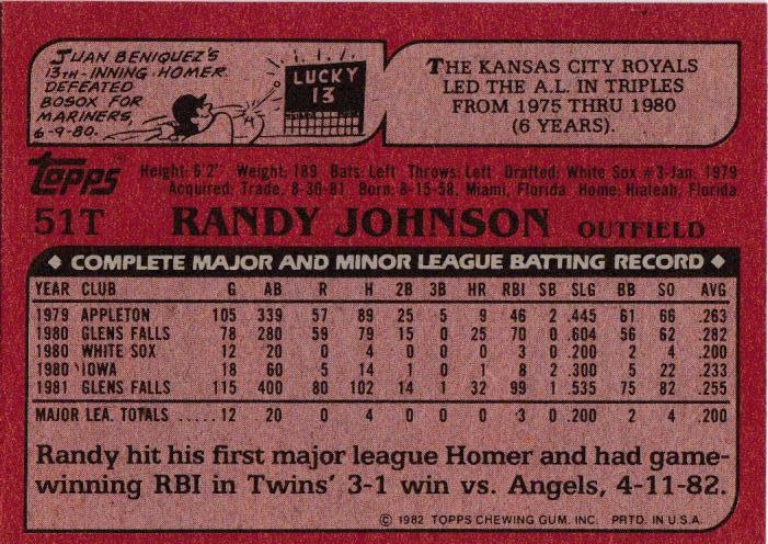 Randy Johnson  baseball card collectible - Main Image 2