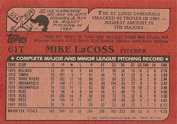 Mike LaCoss  baseball card collectible - Main Image 2