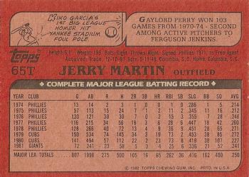 Jerry Martin  baseball card collectible - Main Image 2