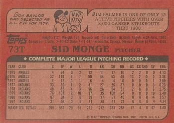 Sid Monge  baseball card collectible - Main Image 2