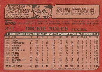 Dickie Noles  baseball card collectible - Main Image 2