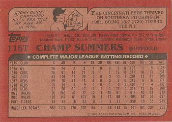 Champ Summers  baseball card collectible - Main Image 2