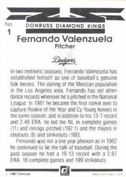 Fernando Valenzuela  baseball card collectible - Main Image 2