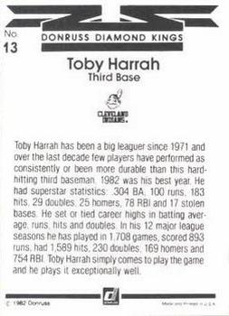 Toby Harrah  baseball card collectible - Main Image 2