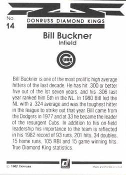 Bill Buckner  baseball card collectible - Main Image 2