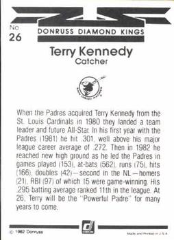 Terry Kennedy  baseball card collectible - Main Image 2