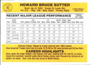 Bruce Sutter  baseball card collectible - Main Image 2
