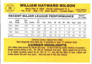 Mookie Wilson  baseball card collectible - Main Image 2