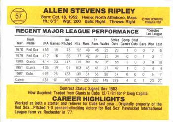 Allen Ripley  baseball card collectible - Main Image 2