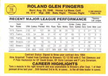 Rollie Fingers  baseball card collectible - Main Image 2