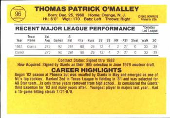 Tom O’Malley  baseball card collectible - Main Image 2