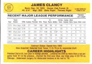 Jim Clancy  baseball card collectible - Main Image 2