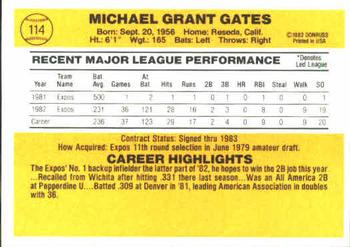 Mike Gates  baseball card collectible - Main Image 2