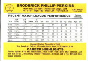 Broderick Perkins  baseball card collectible - Main Image 2