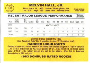 Mel Hall  baseball card collectible - Main Image 2