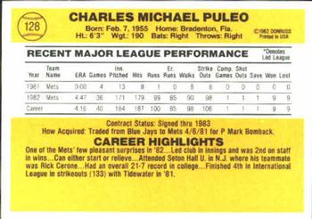 Charlie Puleo  baseball card collectible - Main Image 2
