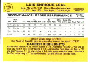 Luis Leal  baseball card collectible - Main Image 2