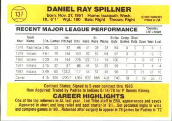 Dan Spillner  baseball card collectible - Main Image 2