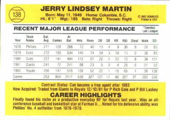 Jerry Martin  baseball card collectible - Main Image 2