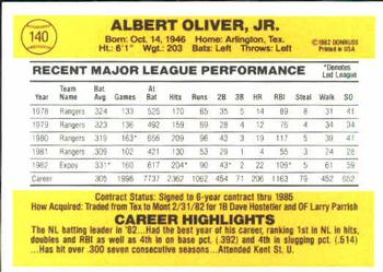 Al Oliver  baseball card collectible - Main Image 2